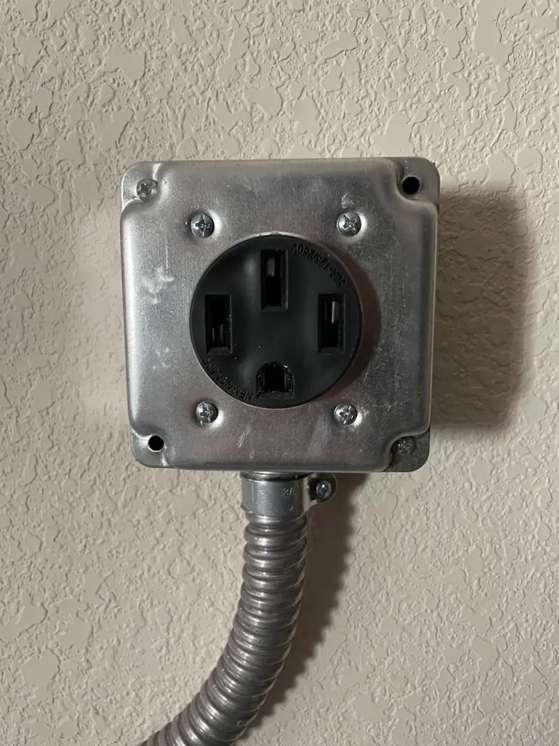 NEMA 14-50 outlet installed for Electrical Panel Upgrade in Ivins